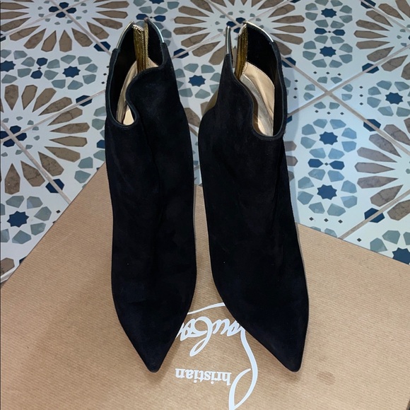 Black and Gold Louboutins Ankle Boots - Picture 14 of 15